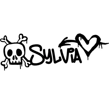 Vinil decorativo urbano morte e amor graffiti - TenStickers