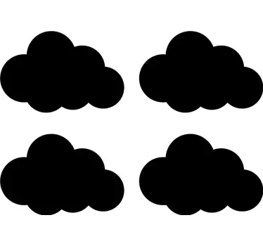 Adesivo para decoração de quarto infantil nuvens - TenStickers