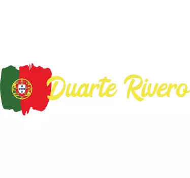 Autocolante carro nome e bandeira portuguesa - TenStickers