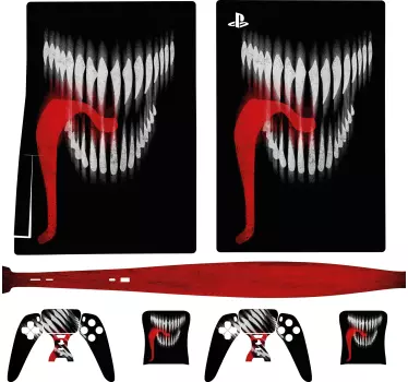 Autocolante skin PS5 boca de monstro - TenStickers