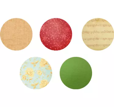 Autocolantes decorativos círculos natal - TenStickers