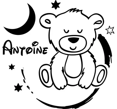 Adesivo urso estrelas quarto infantil - TenStickers