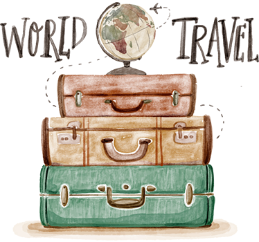 Vinil decorativo world travel - TenStickers