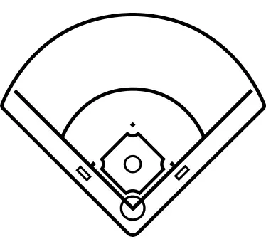 Autocolante de campo de beisebol - TenStickers