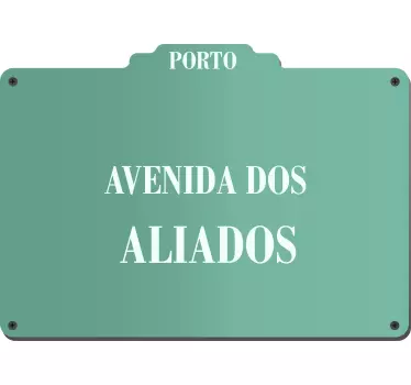Autocolante personalizável placa de rua porto - TenStickers