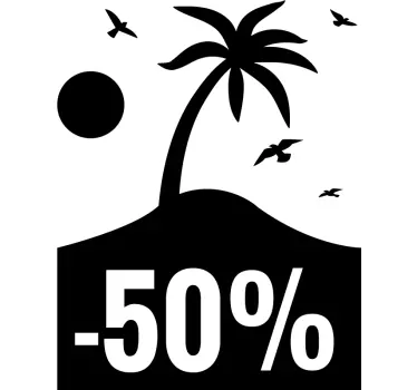Autocolante Promoções desconto em palmeira - TenStickers