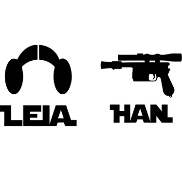 Vinil Leya e Han - TenStickers