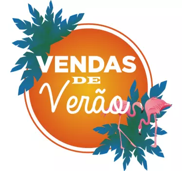 Autocolante Promoções promoção de verão tropical - TenStickers