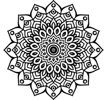Vinil floral ornamental roseta - TenStickers