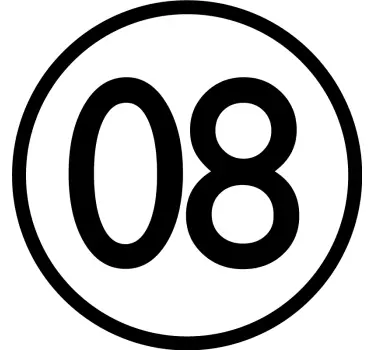 Autocolante para carros número arredondado - TenStickers