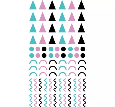 Adesivos decoração geometria anos 80 - TenStickers