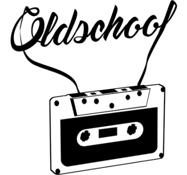 Autocolante retro cassete old school - TenStickers
