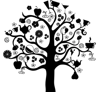 Autocolante decorativo árvore cozinha - TenStickers