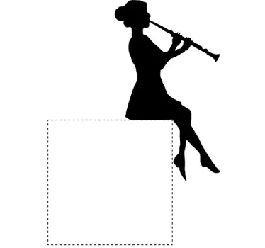 Autocolantes interruptor mulher clarinete - TenStickers