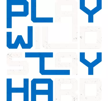 Autocolante de videojogos play hard - TenStickers