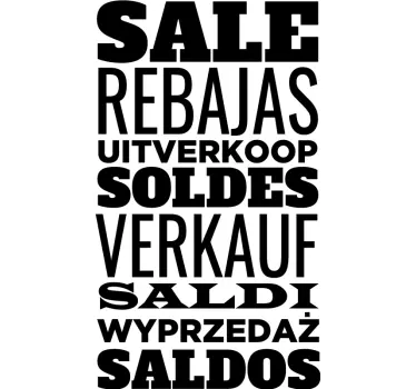 Adesivo para promoções em vários idiomas - TenStickers