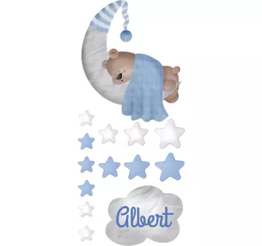 Vinil Infantil Urso e Céu Personalizável - TenStickers