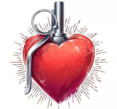 Adesivo amor coração granada - TenStickers