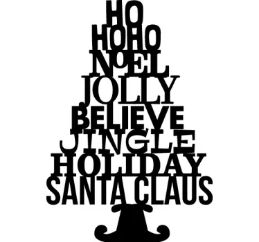 Adesivo árvore de natal com palavras - TenStickers
