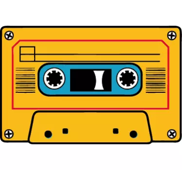 Adesivo cassete amarela - TenStickers
