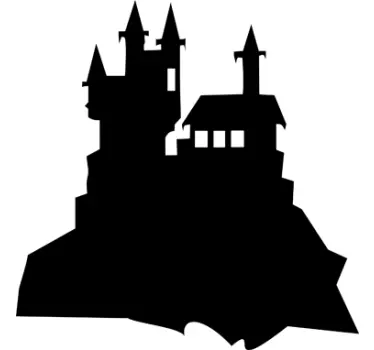 Adesivo de ardósia castelo do terror - TenStickers