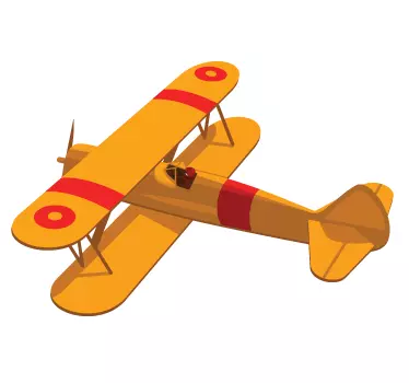 Adesivo de avião amarelo - TenStickers