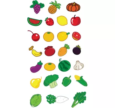 Adesivo de frutas e legumes - TenStickers