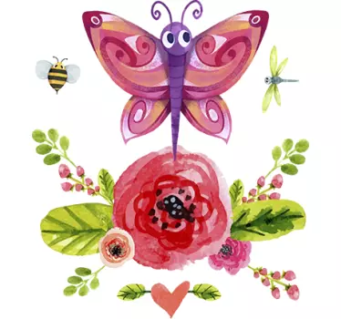 Autocolantes decorativos de ilustrações Borboleta - TenStickers