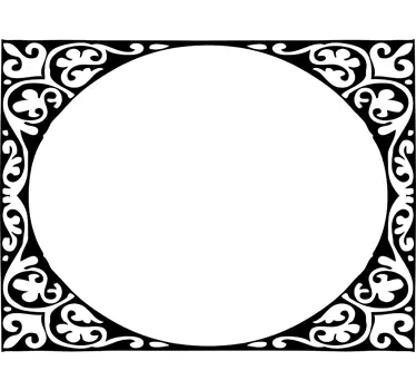Adesivo de parede com moldura vintage - TenStickers