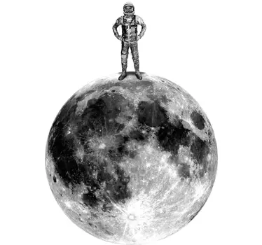 Adesivo de parede da lua - TenStickers