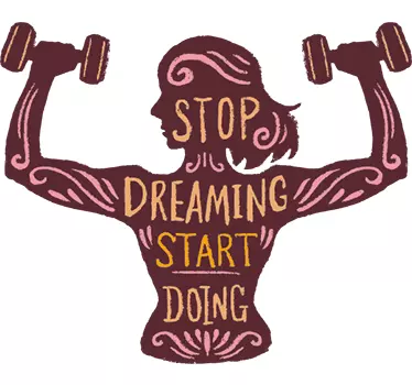 Adesivo de parede Fitness Stop Dreaming - TenStickers