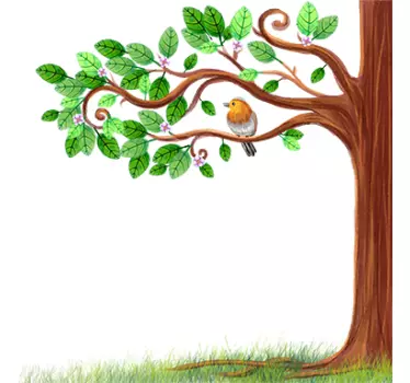 Adesivo de parede infantil árvore primavera - TenStickers