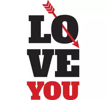 Adesivo de parede love you - TenStickers