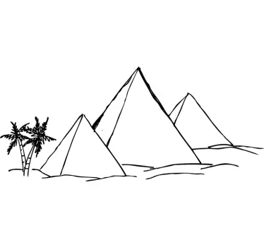 Adesivo de parede pirâmides do deserto - TenStickers