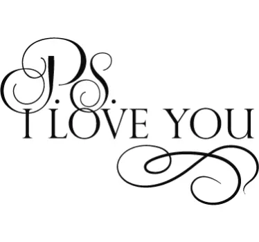 Adesivo de parede ''P.S. I love you'' - TenStickers
