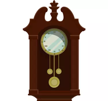 Adesivo de parede Relógio Madeira - TenStickers