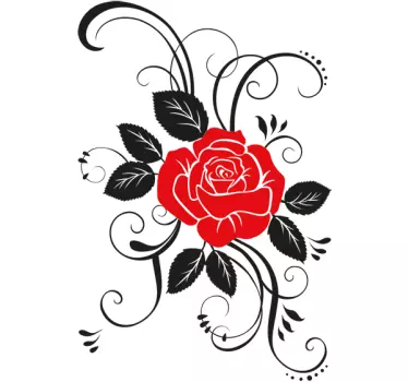 Adesivo de parede rosa elegante - TenStickers