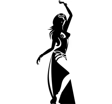 Adesivo de parede silhueta dançarina sexy  - TenStickers
