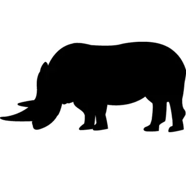 Adesivo de parede silhueta rinoceronte - TenStickers