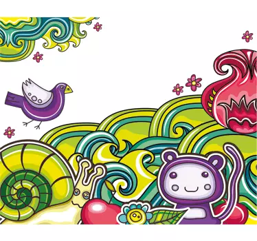 Adesivo de vinil floresta - TenStickers