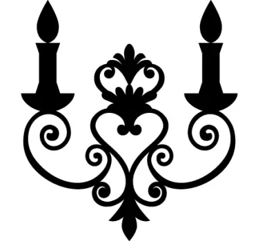 Adesivo decorativo candelabro - TenStickers