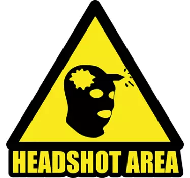 Adesivo decorativo Headshot Area - TenStickers