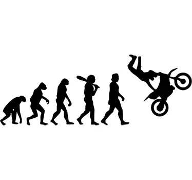 Autocolantes personalizados para motas Evolução humana moto - TenStickers