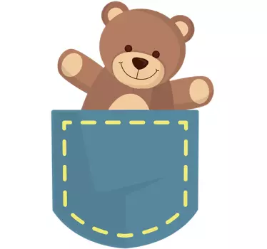 Adesivo infantil bolso urso - TenStickers