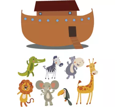 Adesivo infantil da Arca de Noé - TenStickers