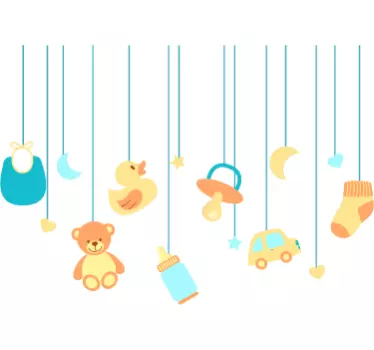 Adesivo infantil de brinquedos pendurados - TenStickers