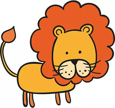 Adesivo infantil ilustração leão - TenStickers