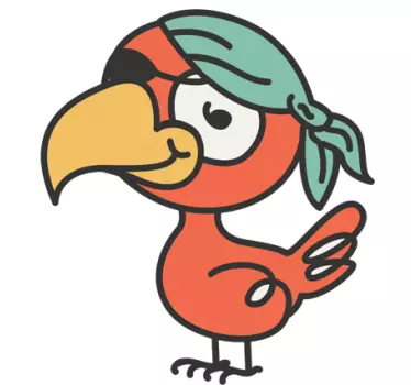 Adesivo infantil papagaio pirata - TenStickers