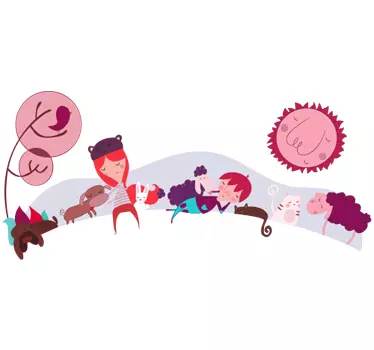 Adesivo infantil personagens em tons vermelhos - TenStickers