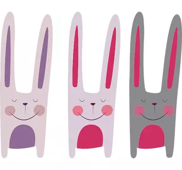 Adesivo infantil três coelhinhos - TenStickers